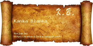 Kanka Blanka névjegykártya